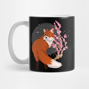 Fox Lover Sakura Nature Retro Forest Animal Fox Mug